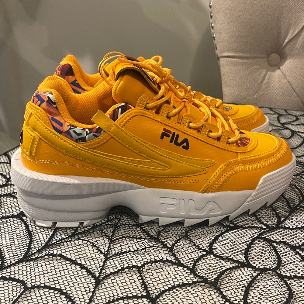 Fila Vibrant Yellow Athletic Shoes